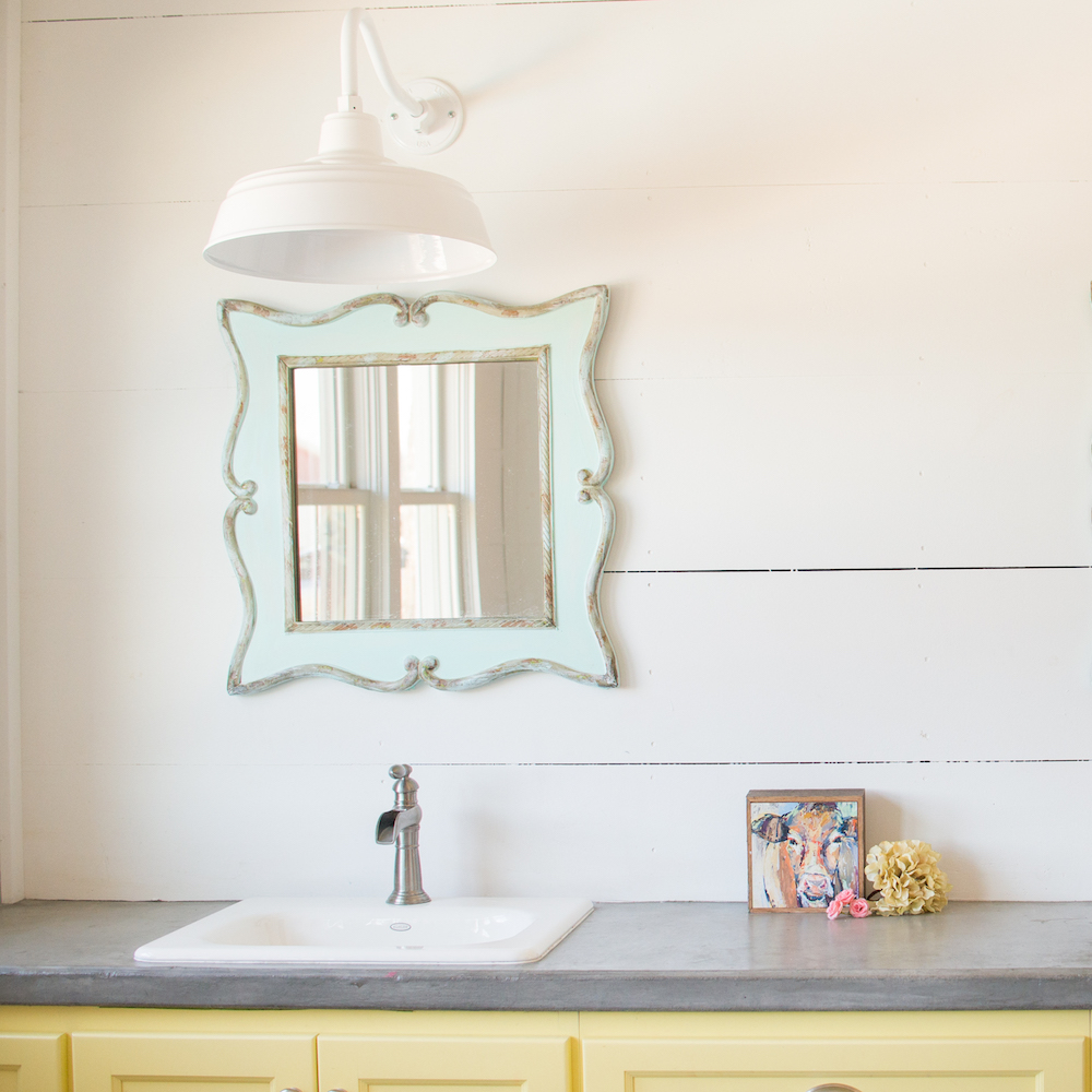 All Weather Gooseneck Farm Light Wall Mount | Photo Courtesy of Our Feathered Farmhouse & Christy Stalnaker Photography